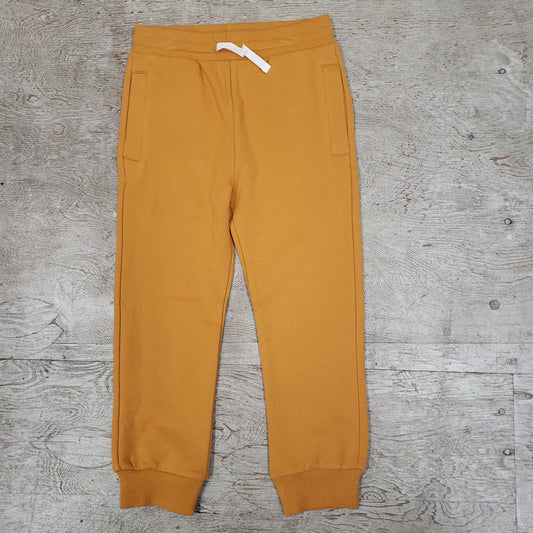 Boys solid gold cotton sweatpant