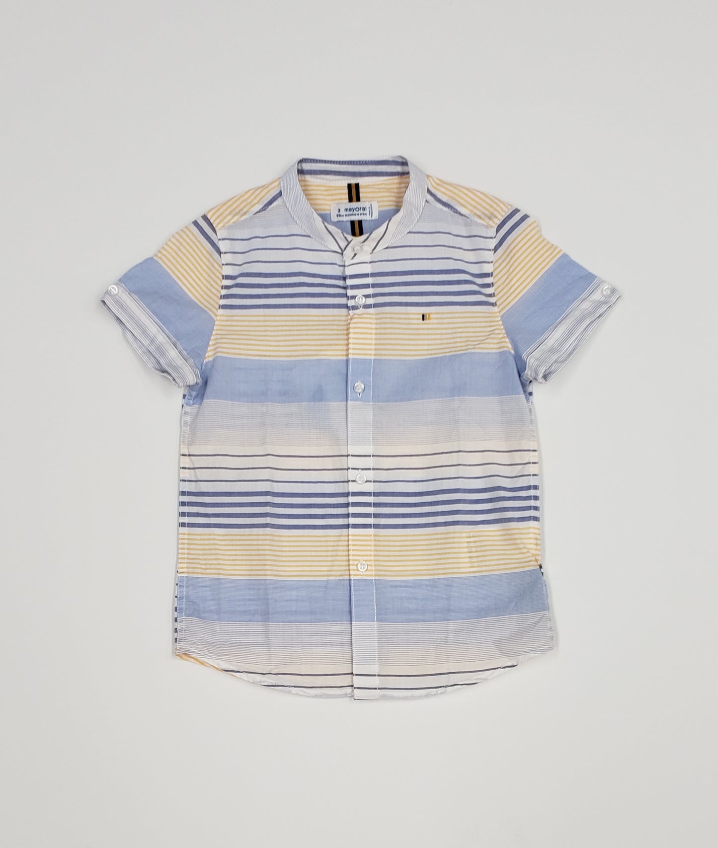 Boys Banded Collar Shirt