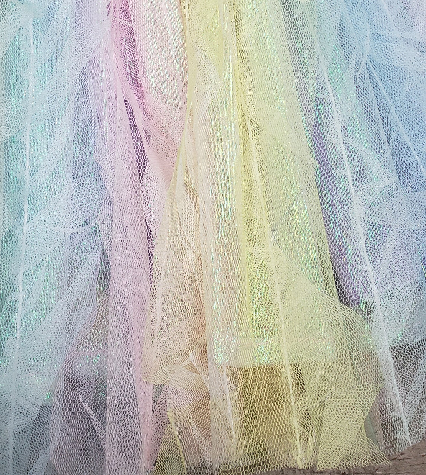 Girls pastel multicolored netted tutu skirt