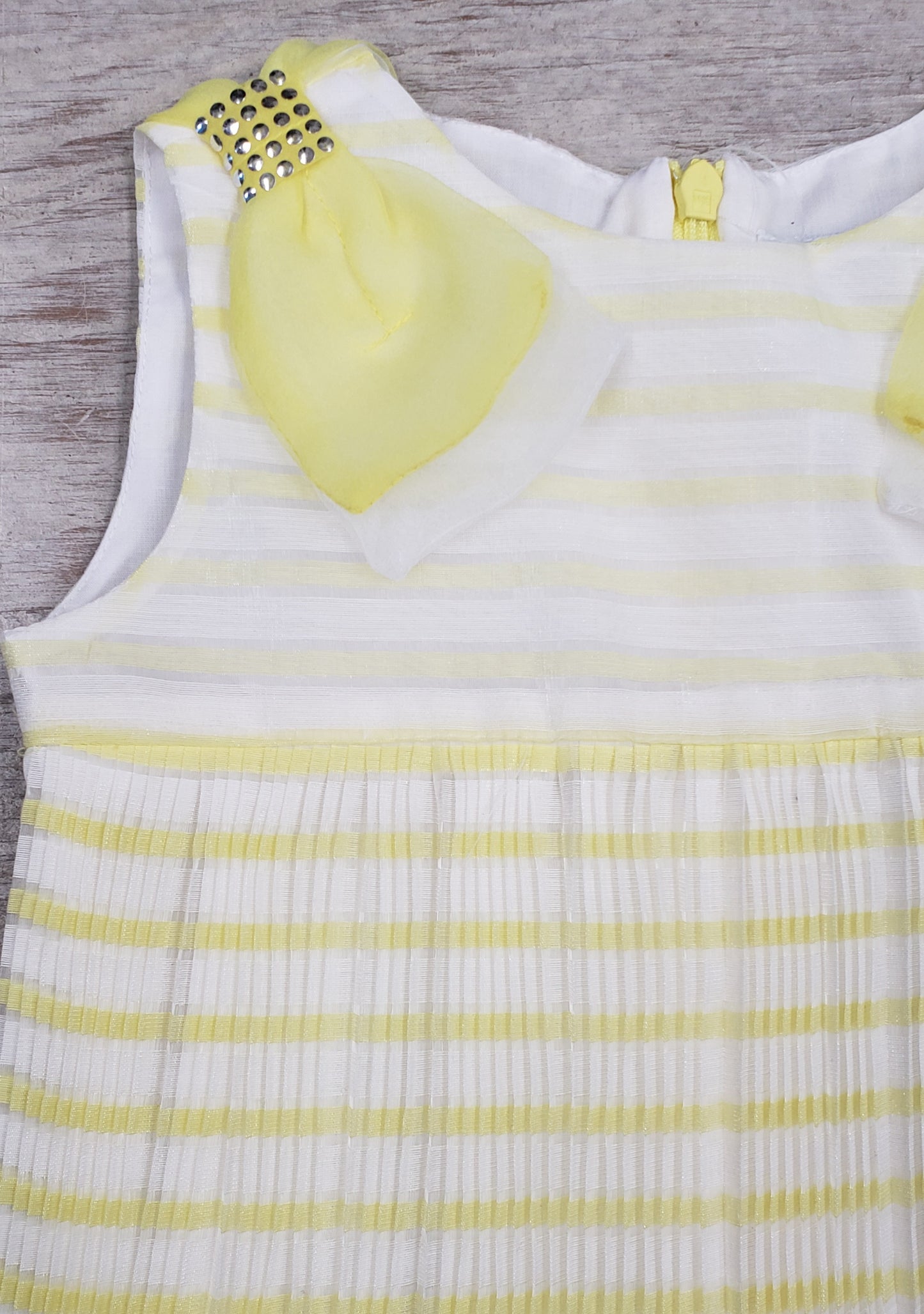 Yellow striped  dress