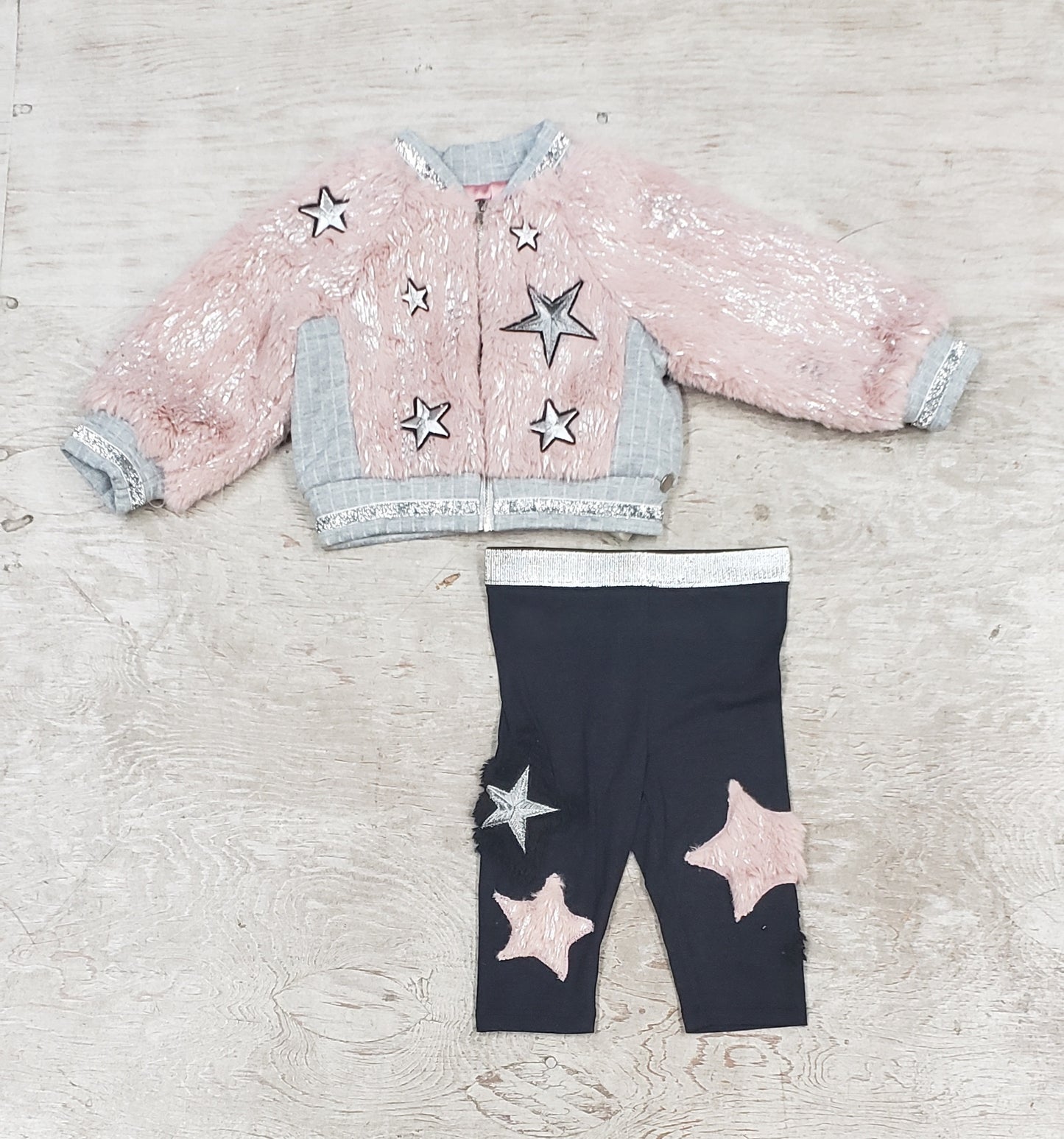 Baby Girls Fur Star Jacket