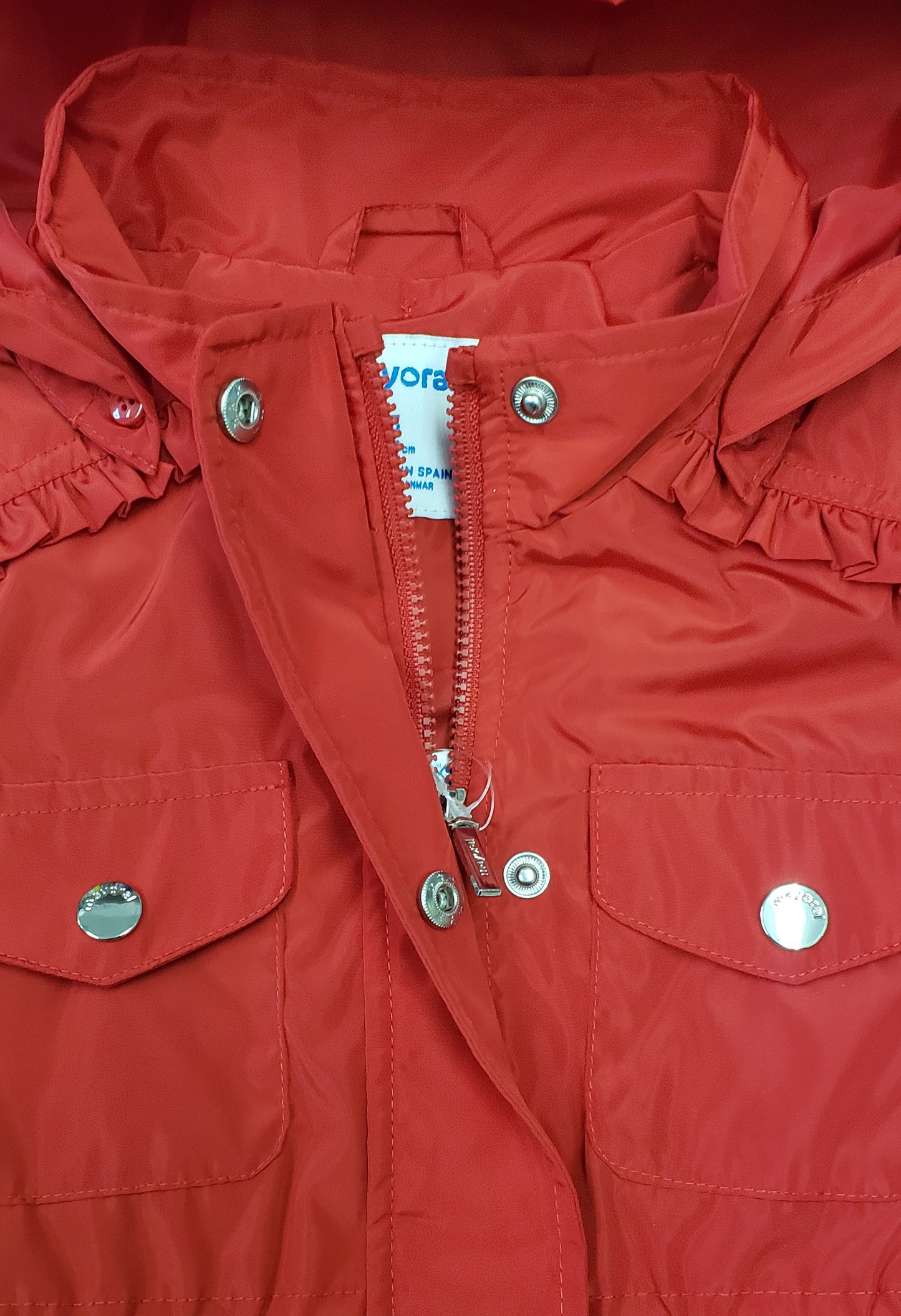 Girls Red Windbreaker