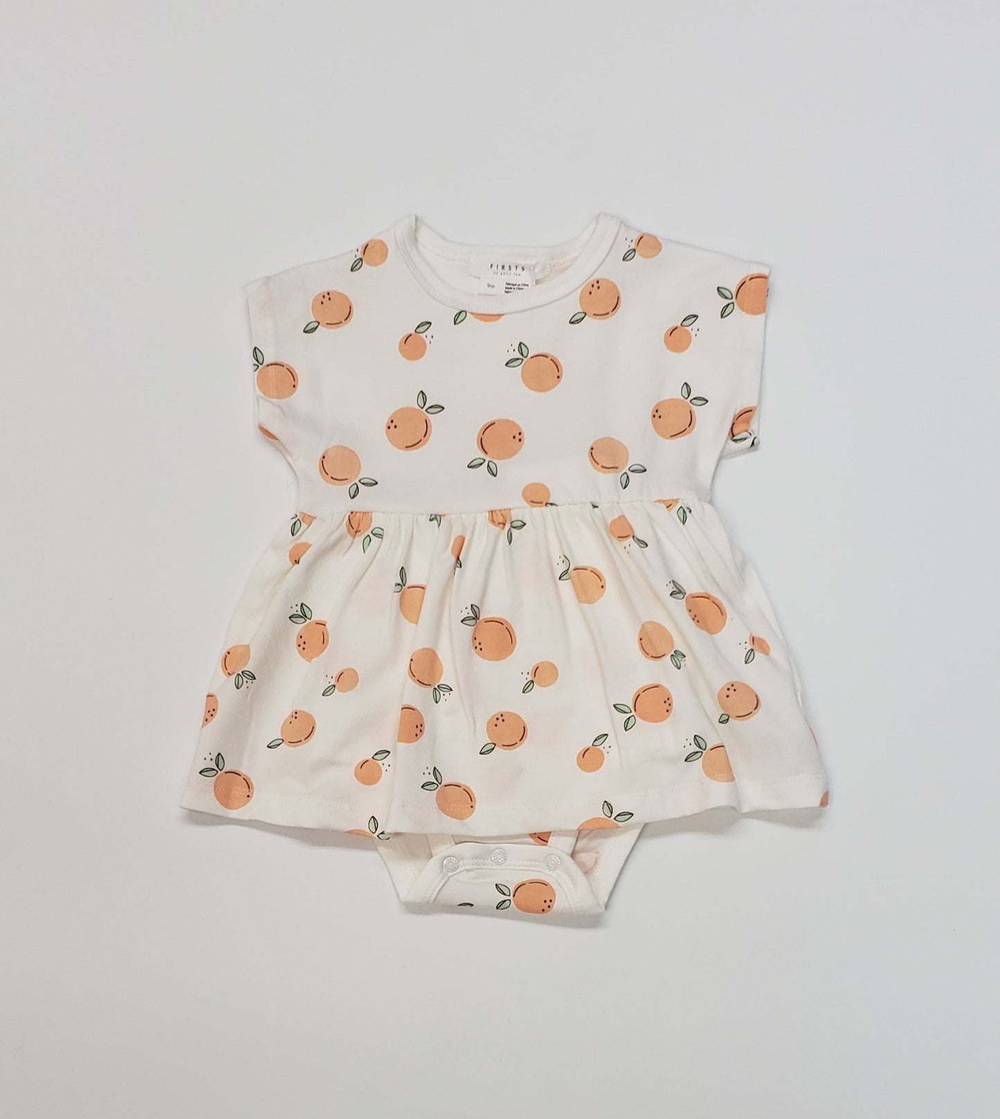 Organic Cotton Fruit-Themed Skirted Onesie