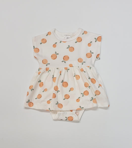 Organic Cotton Fruit-Themed Skirted Onesie